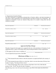 Form 622 Certificate of Merger Combination Merger Business Organizations Code - Texas, Page 8