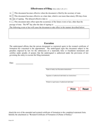 Form 414 Restated Certificate of Formation With New Amendments - Texas, Page 7