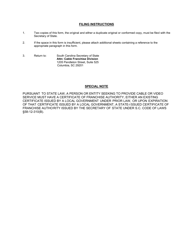 Notice of Change of Peg Access Channels - South Carolina, Page 2