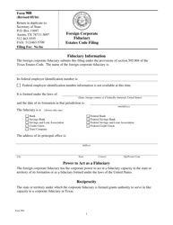 Form 908 Foreign Corporate Fiduciary Estates Code Filing - Texas, Page 3