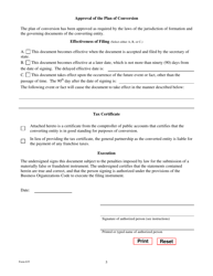 Form 635 Certificate of Conversion of a Limited Liability Company Converting to a General Partnership - Texas, Page 5