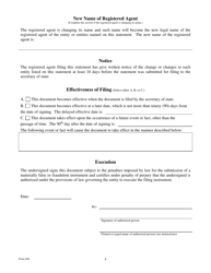 Form 408 Change by Registered Agent to Name or Address - Texas, Page 5