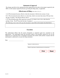 Form 401 Statement of Change of Registered Office/Agent - Texas, Page 5