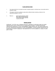 Notice of Change of Franchise Fee Rate - South Carolina, Page 2