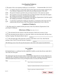 Form 651 Certificate of Termination of a Domestic Entity - Texas, Page 5