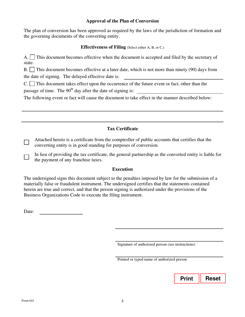 Form 641 Fill Out Sign Online and Download Fillable PDF Texas Form 641 Fill Out Sign Online and Download Fillable PDF Texas