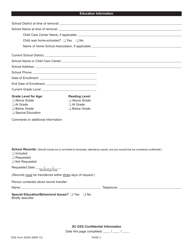 DSS Form 30245 Education and Health Passport - South Carolina, Page 3