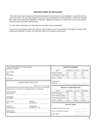 Form DL-63 Explanation for Eye Specialist - Texas, Page 2