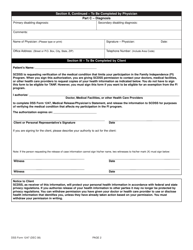 DSS Form 1247 Medical Release/Physician&#039;s Statement - South Carolina, Page 2