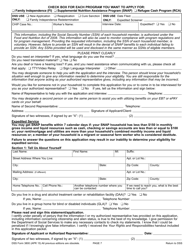 DSS Form 3800 Application for the Fi Program, Snap Program and Refugee Assistance (Ra) Program - South Carolina, Page 7