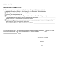 Form DSCB:15-415/417 Statement of Withdrawal of Foreign Registration - Pennsylvania, Page 2