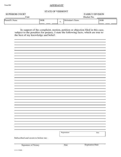 Form 804  Printable Pdf
