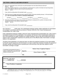 Form C-71 Application for Termination of Coverage - Texas, Page 2