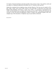 Form 412 Amendment to Registration of a Foreign Limited Partnership - Texas, Page 4