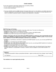 DSS Form 1620 Change Report Form for Simplified Reporters - South Carolina, Page 2