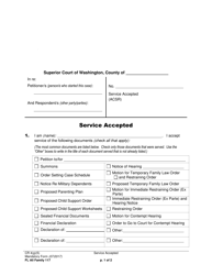 Document preview: Form FL All Family117 Service Accepted - Washington