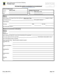 Document preview: Form PC-2.3 Petition for Limited Guardianship or Guardianship - Rhode Island