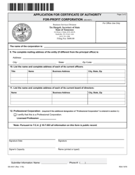 Form SS-4431 Application for Certificate of Authority for-Profit Corporation - Tennessee, Page 6