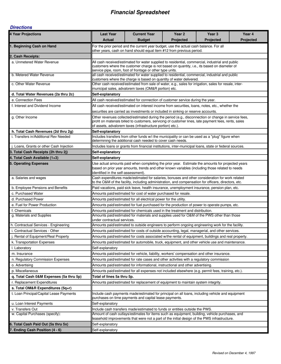 Financial Spreadsheet - Utah, Page 3