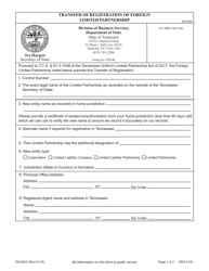 Form SS-9423 Transfer of Registration of Foreign Limited Partnership - Tennessee, Page 4