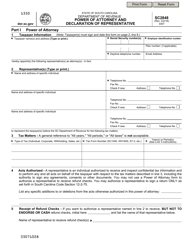 Document preview: Form SC2848 Power of Attorney and Declaration of Representative - South Carolina