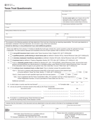 Form AP-231 &quot;Texas Trust Questionnaire Form&quot; - Texas