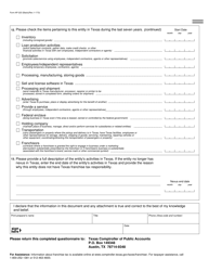 Form AP-223 Bank Nexus Questionnaire - Texas, Page 2