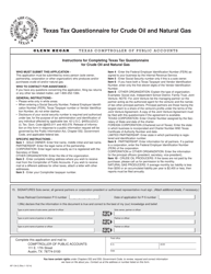 Form AP-134 Texas Tax Questionnaire for Crude Oil and Natural Gas - Texas, Page 2