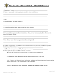 Charitable Organizations Application Form - Rhode Island, Page 2