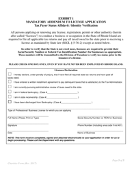 Charitable Organizations Application Form - Rhode Island, Page 5