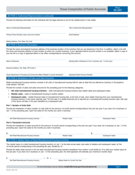 Form 50-267 Retail Manufactured Housing Inventory Declaration - Texas, Page 2