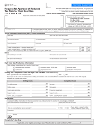 Document preview: Form AP-180 Request for Approval of Reduced Tax Rate for High Cost Gas - Texas