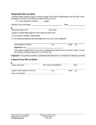 Form FL Non-Parent415 Response to Non-parent Custody Petition - Washington, Page 5