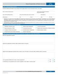 Form 50-128 &quot;Application for Miscellaneous Property Tax Exemptions&quot; - Texas, Page 2