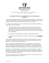 Statement of Change of Principal Place of Business - Pennsylvania, Page 2