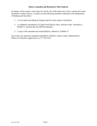 Amendment of Credit Union Bylaws - Pennsylvania, Page 3