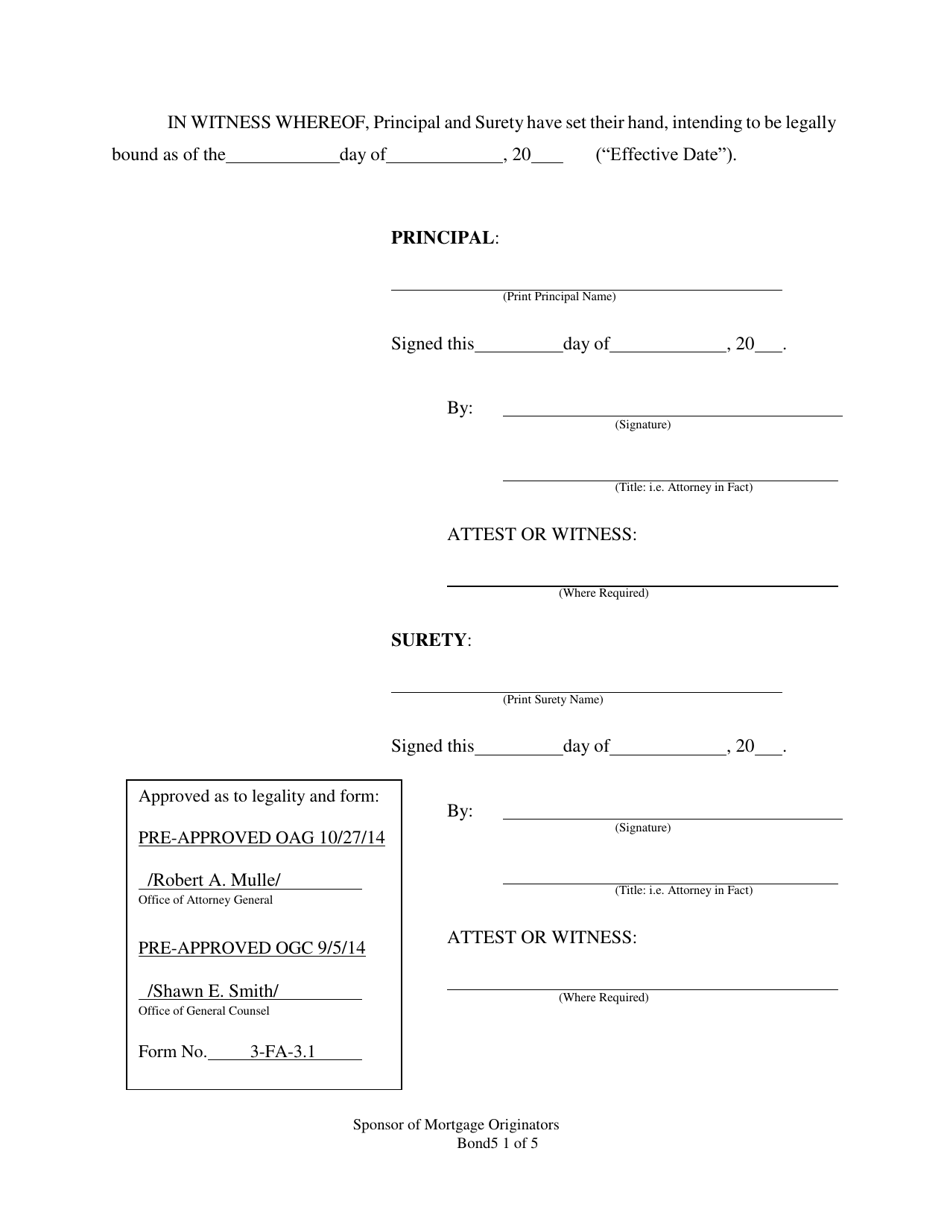 Sponsor of Mortgage Originators Bond - Pennsylvania, Page 5