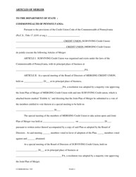 Application for Credit Union Merger or Consolidation - Pennsylvania, Page 4