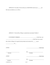 Application for Credit Union Merger or Consolidation - Pennsylvania, Page 5