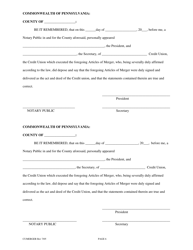 Application for Credit Union Merger or Consolidation - Pennsylvania, Page 6