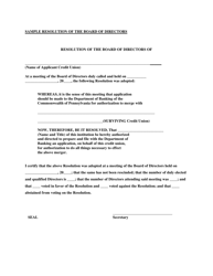 Application for Credit Union Merger or Consolidation - Pennsylvania, Page 9