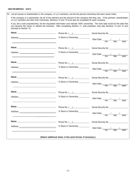 Form 5600-PM-BMP0025 Application Form - Mining License, Contract Operator Approval and Ownership and Control Registration - Pennsylvania, Page 3