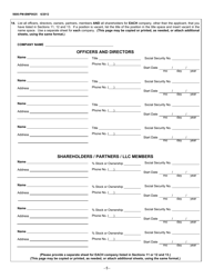Form 5600-PM-BMP0025 Application Form - Mining License, Contract Operator Approval and Ownership and Control Registration - Pennsylvania, Page 5