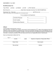 Form 5600-FM-BMP0312 Application for Authorization to Conduct Surface Coal Mining Activities - Pennsylvania, Page 2