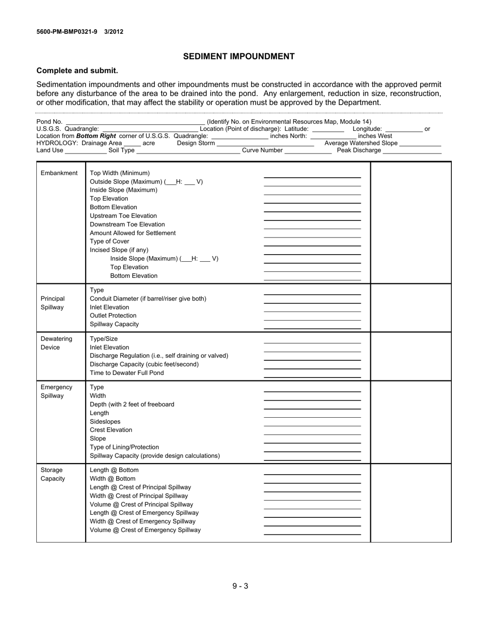 Form 5600-PM-BMP0321-9 Module 9: Treatment Facilities / Sedimentation Ponds / Dams and Impoundments - Pennsylvania, Page 3