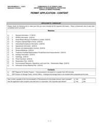 Form 5600-PM-BMP0321-1 Module 1: Anthracite Underground Mine Permit Application - Pennsylvania, Page 7