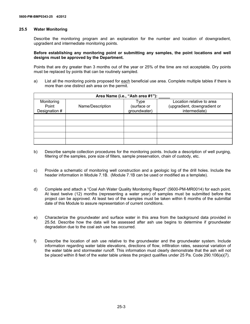 Form 5600-PM-BMP0343-25 Module 25: Coal Ash Beneficial Use - Pennsylvania, Page 3