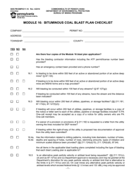 Document preview: Form 5600-PM-BMP0311-16 Module 16: Bituminous Coal Blast Plan Checklist - Pennsylvania