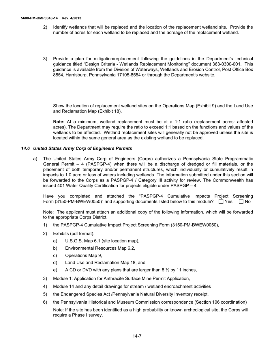 Form 5600-PM-BMP0343-14 Module 14: Streams / Wetlands - Pennsylvania, Page 7