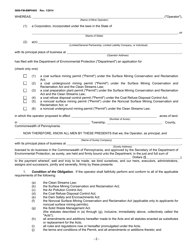 Form 5600-FM-BMP0405 Surety Bond-Mining (General) - Pennsylvania, Page 2